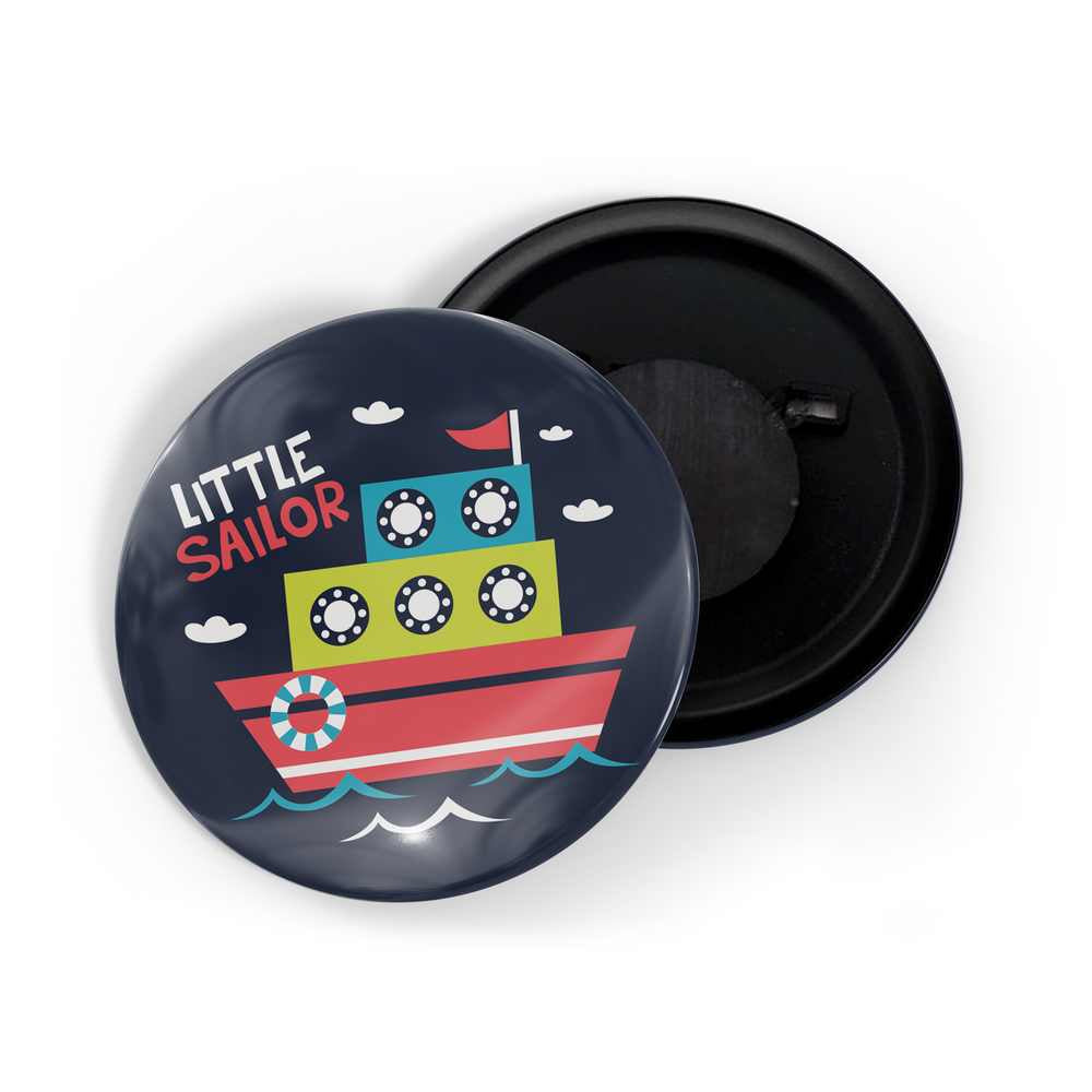 dhcrafts Fridge Magnet Black Little Sailor Glossy Finish Design Pack of 1 (58mm)